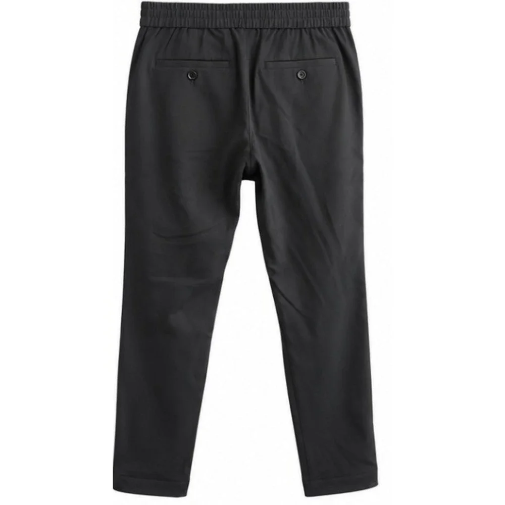 Banana Republic Slim Tapered Pants Mens Large Tall Gray New Elastic Waist Twill